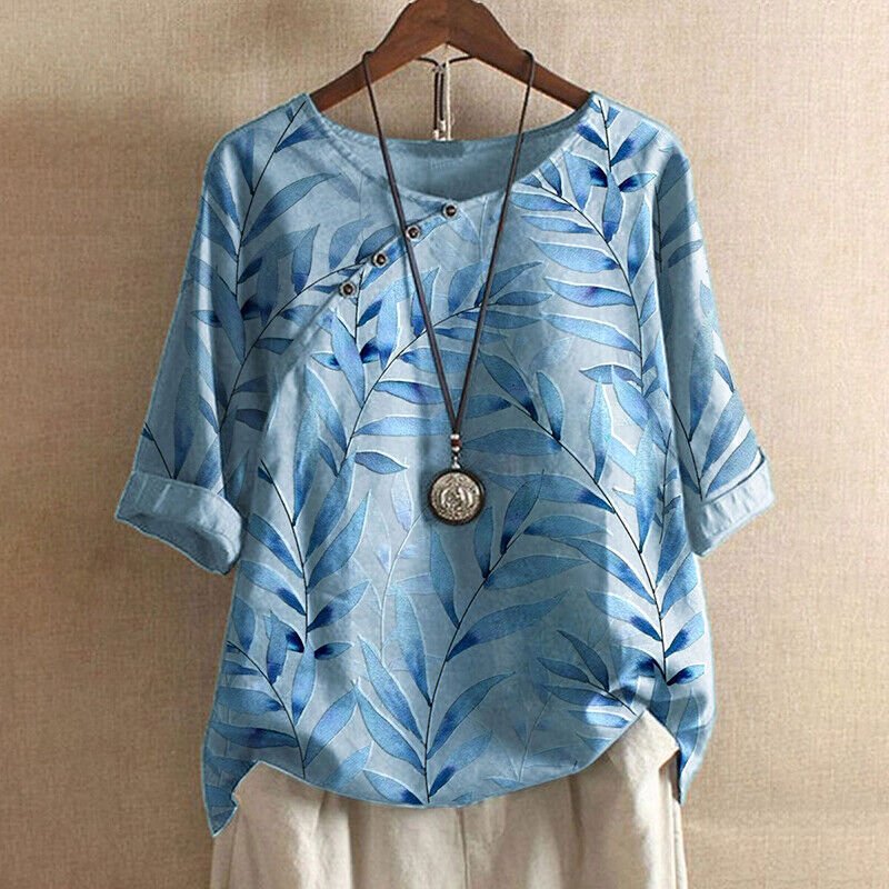 Pretty Floral Short Sleeve Women's Top - Olytrend
