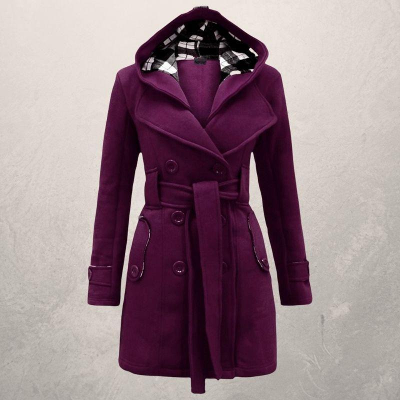 Ladies Waterproof Parka Coat with Hood and Fleece Lining