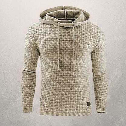Men's Textured Hoodie Sweater