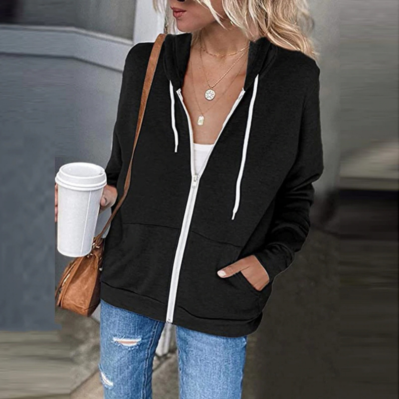 Warm Zip Up Coat for Women