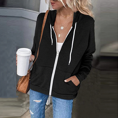 Warm Zip Up Coat for Women