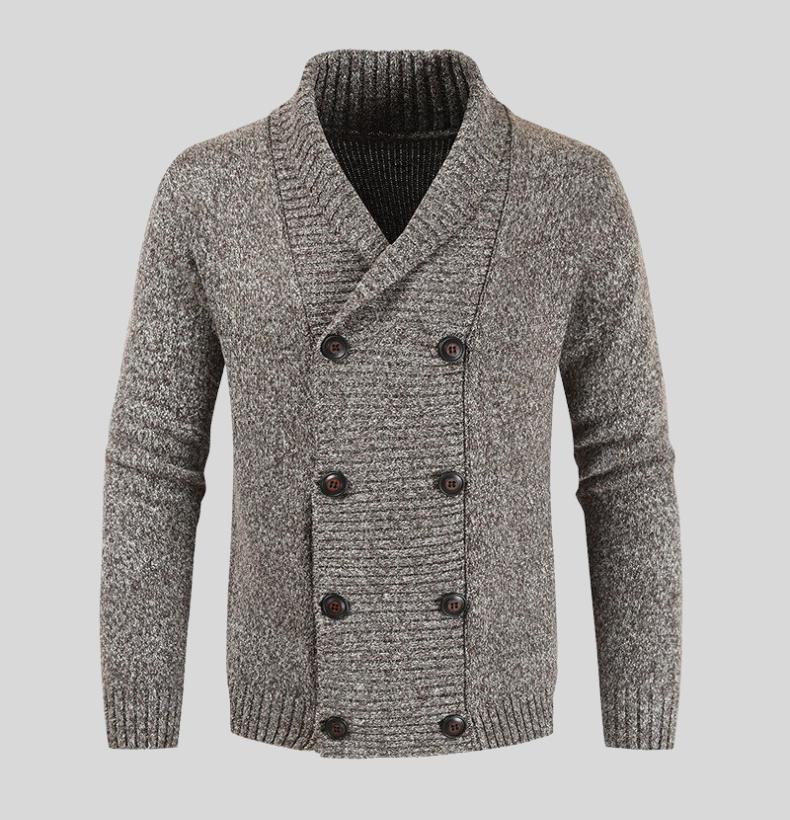 Classic Wool Button Front Cardigan Sweater - Nocini