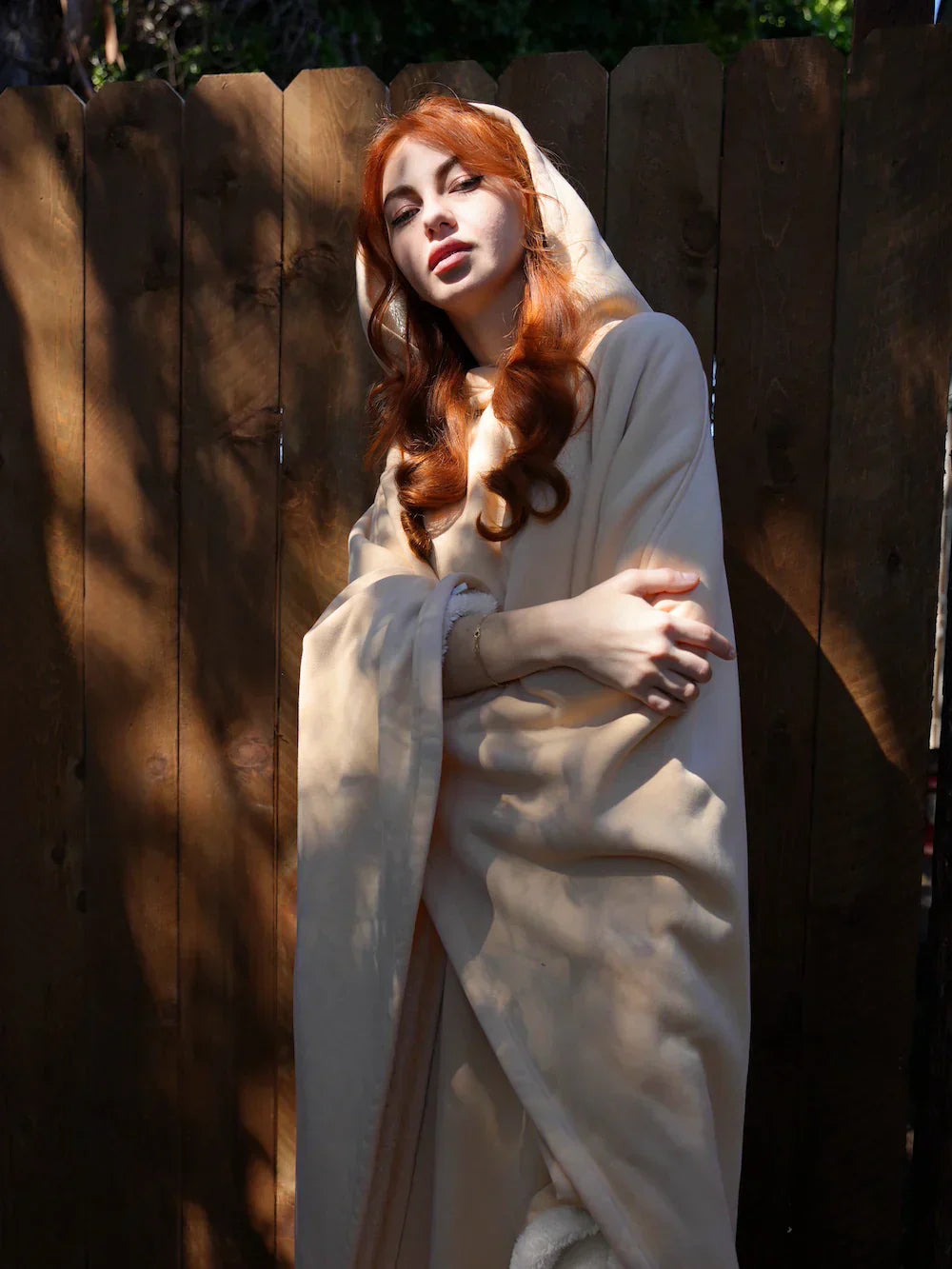 Cozy Women's Throw Hoodie Blanket