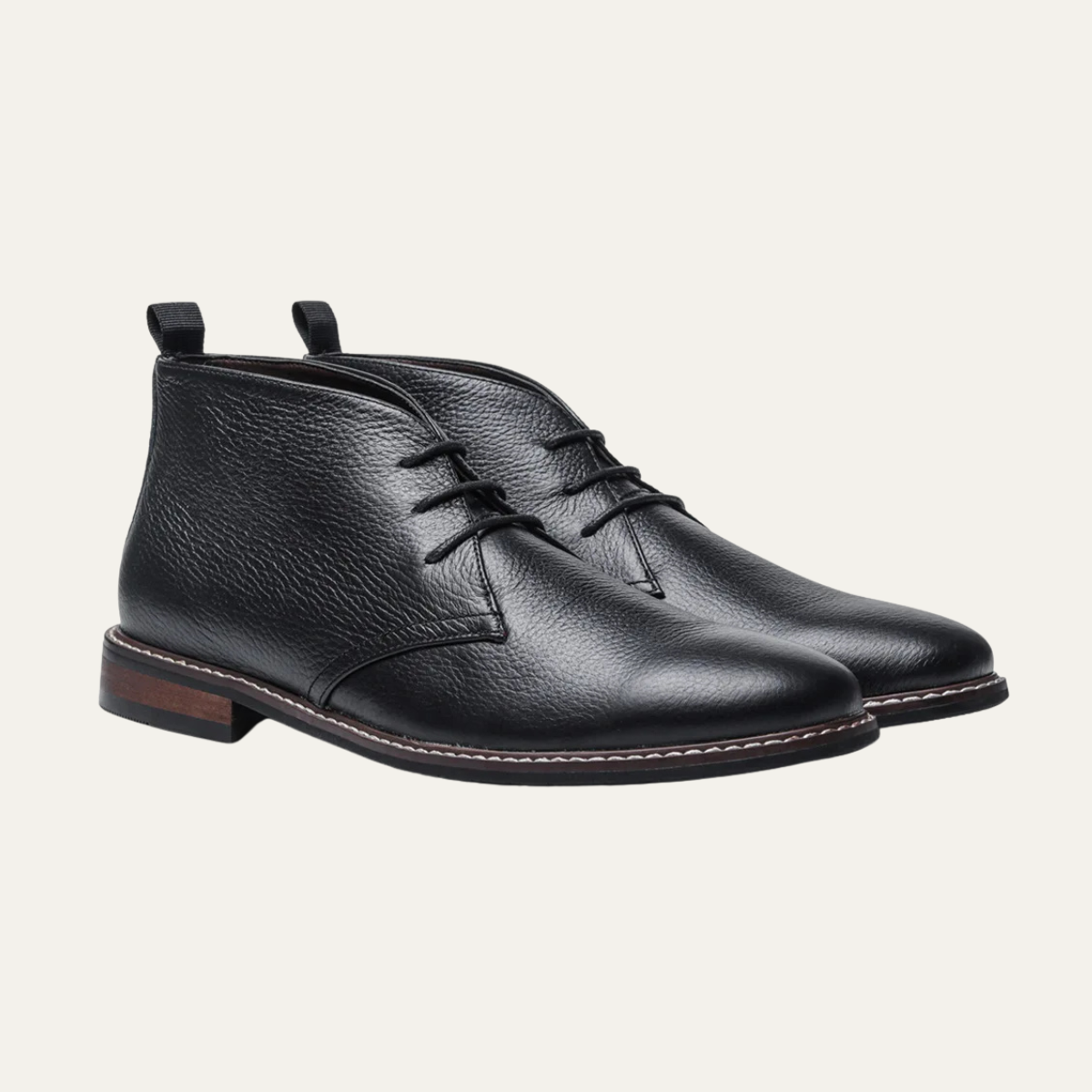 Brown Leather Ankle Boots for Men