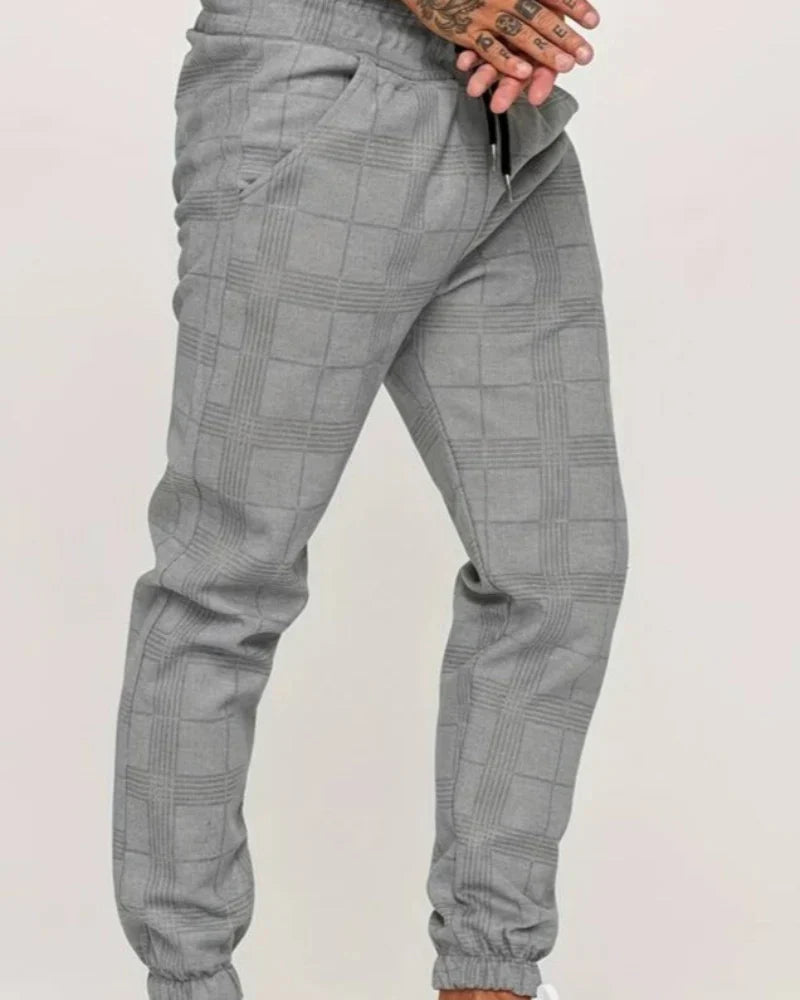 Casual Checked Slim Fit Mens Jogging Pants