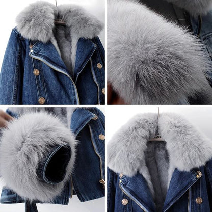 Luxury Fur Lined Leather Biker Jacket