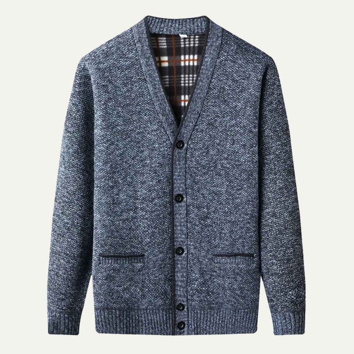 Cozy Men's Crew Neck Knit Sweater Cardigan - Nocini