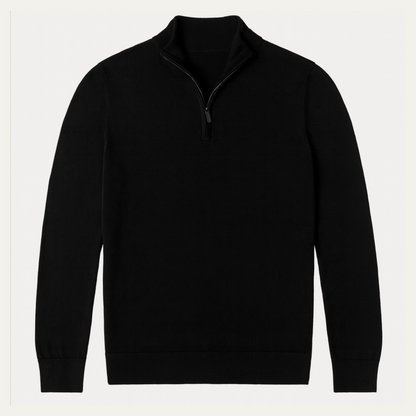 Men's Slim Fit Quarter Zip Casual Pullover Sweater - Nocini