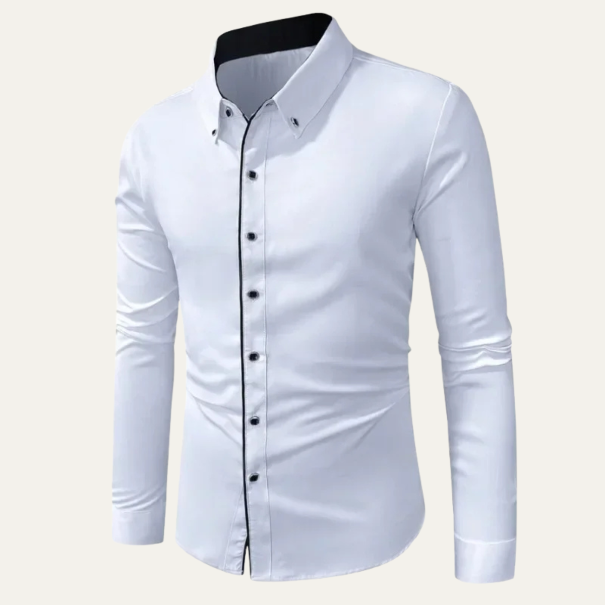 Classic Fit Mens White Long Sleeve Dress Shirt
