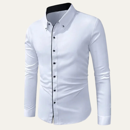 Classic Fit Mens White Long Sleeve Dress Shirt