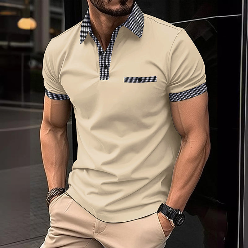 Casual Checkered Men's Polo Shirt