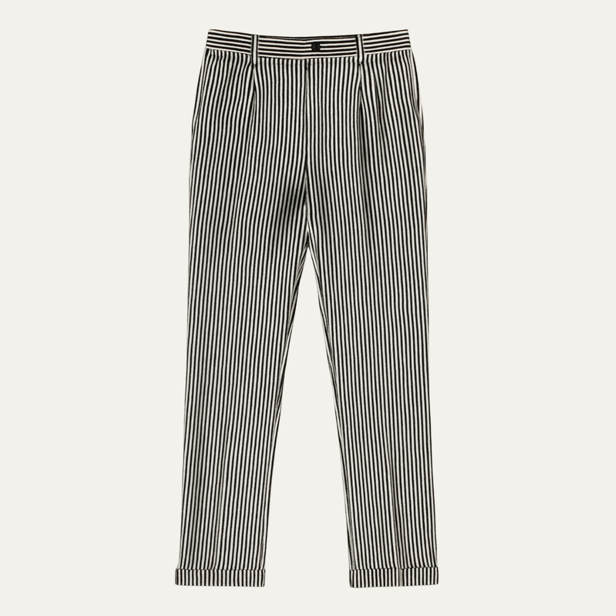 Classic Men's Black Stripe Formal Trousers - Nocini