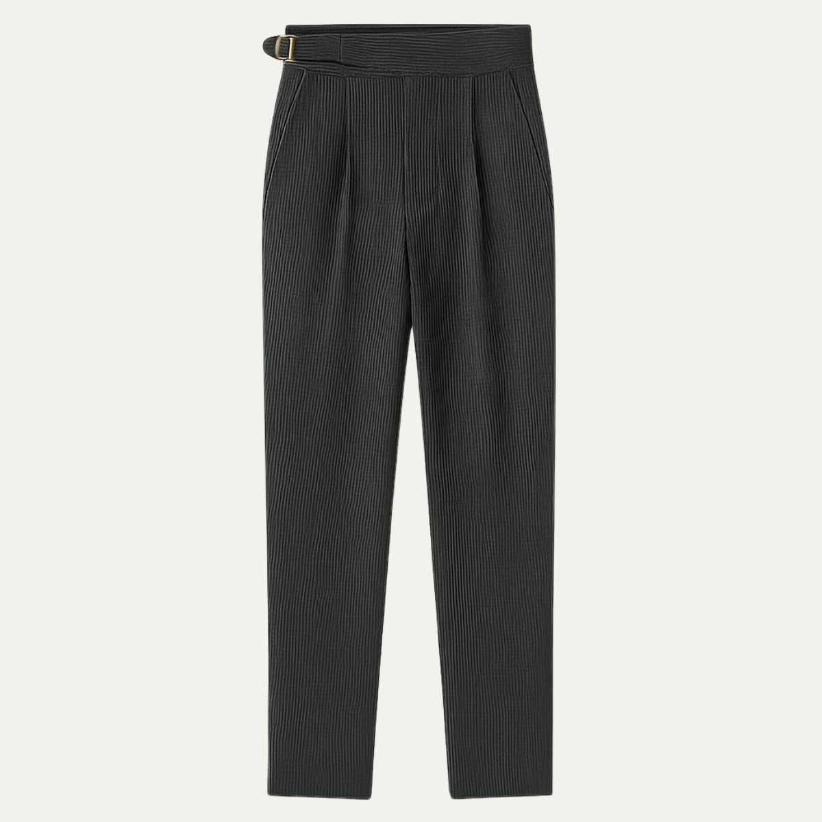 Classic Men's High Waisted Pleated Trousers - Nocini
