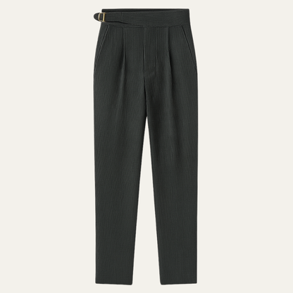 Classic Men's High Waisted Pleated Trousers - Nocini
