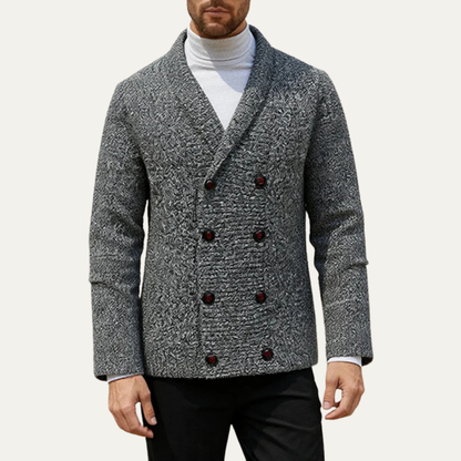Classic Men's Simple Crew Neck Knit Cardigan