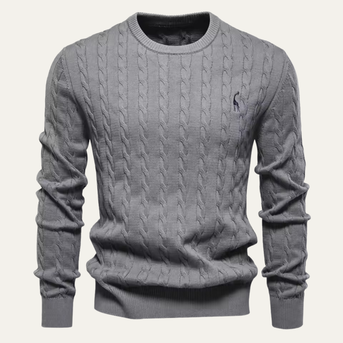Traditional Mens Knit Crew Neck Sweater - Nocini