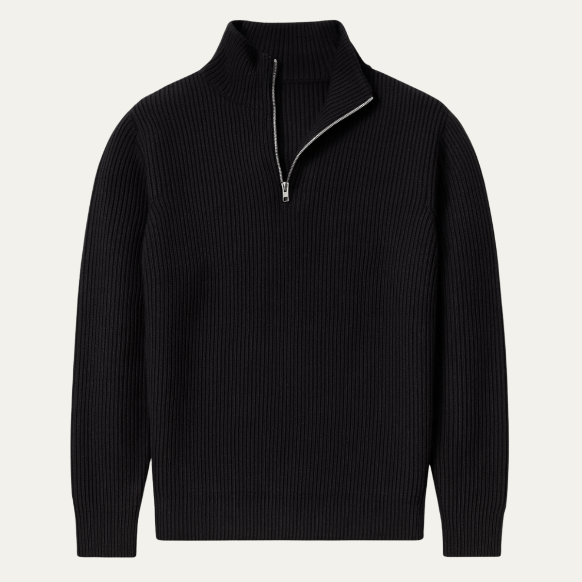 Classic Men's Quarter Zip Knitted Casual Sweater - Nocini