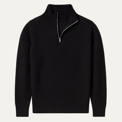 Classic Men's Quarter Zip Knitted Casual Sweater - Nocini