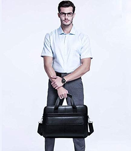 Luxury Leather 15 Executive Laptop Bag with Pockets - Pexav