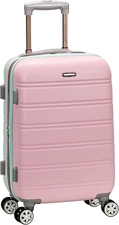 Compact Pink Hardside Carry-On with Dual Spinner Wheels