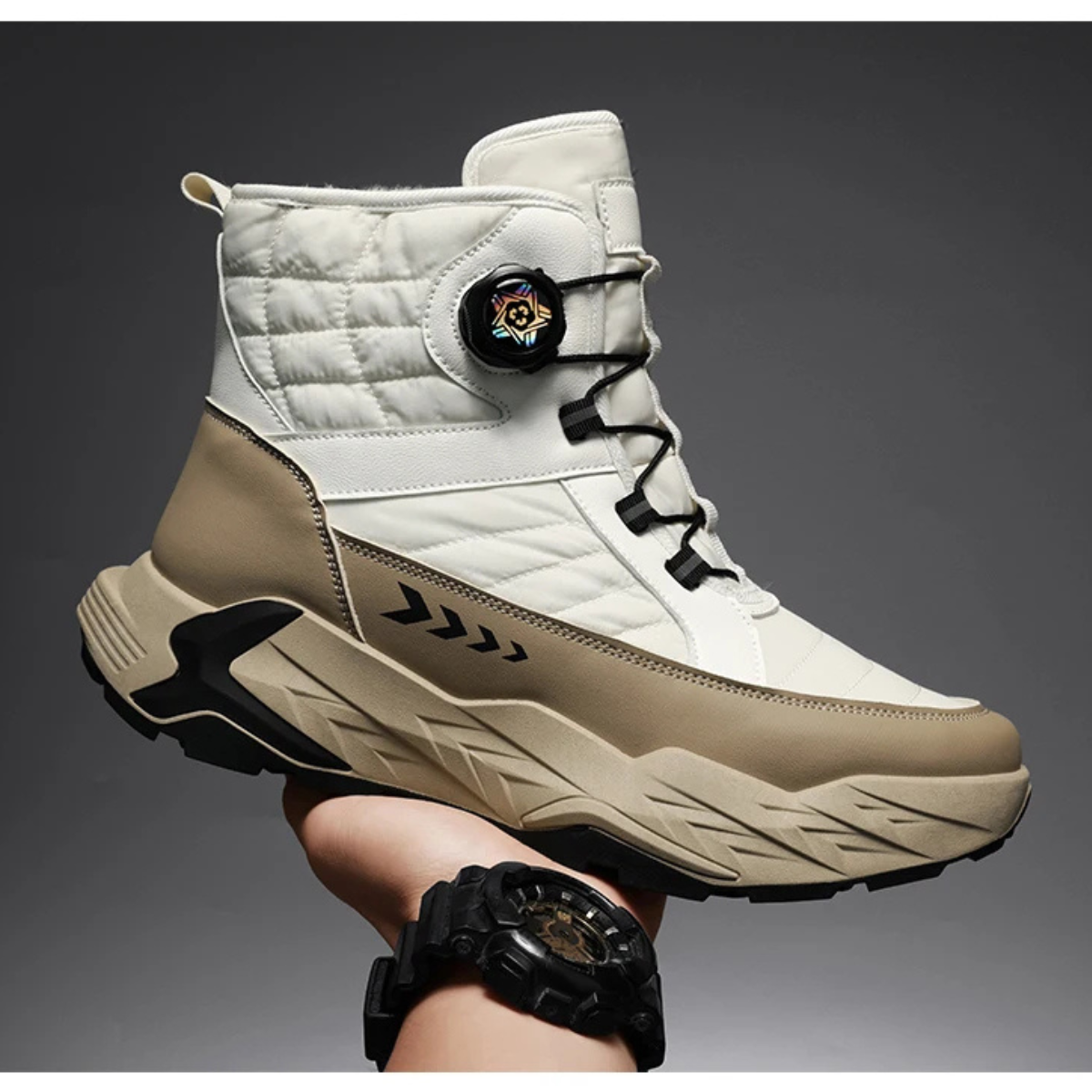 Warm Waterproof Insulated Snow Boots for Men