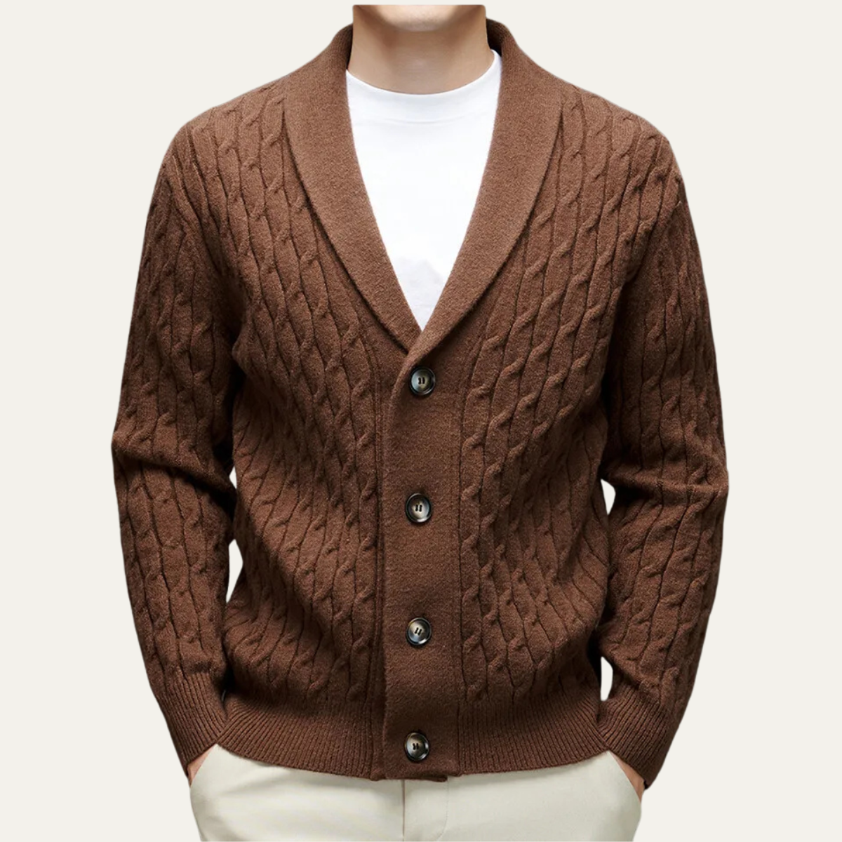 Stylish Men's Knit V Neck Sweater