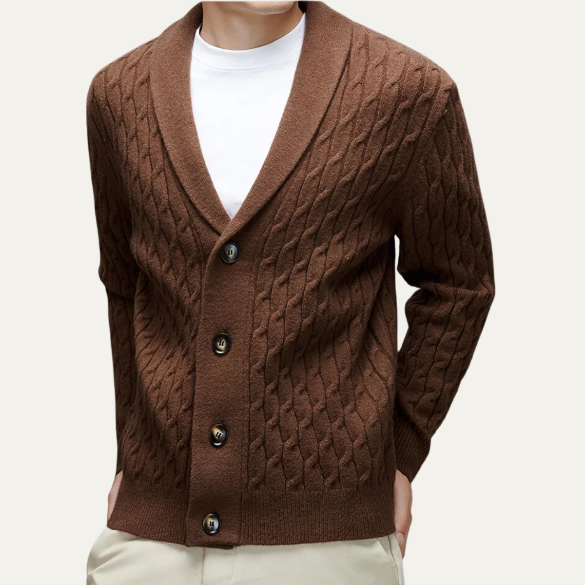 Stylish Men's Knit V Neck Sweater
