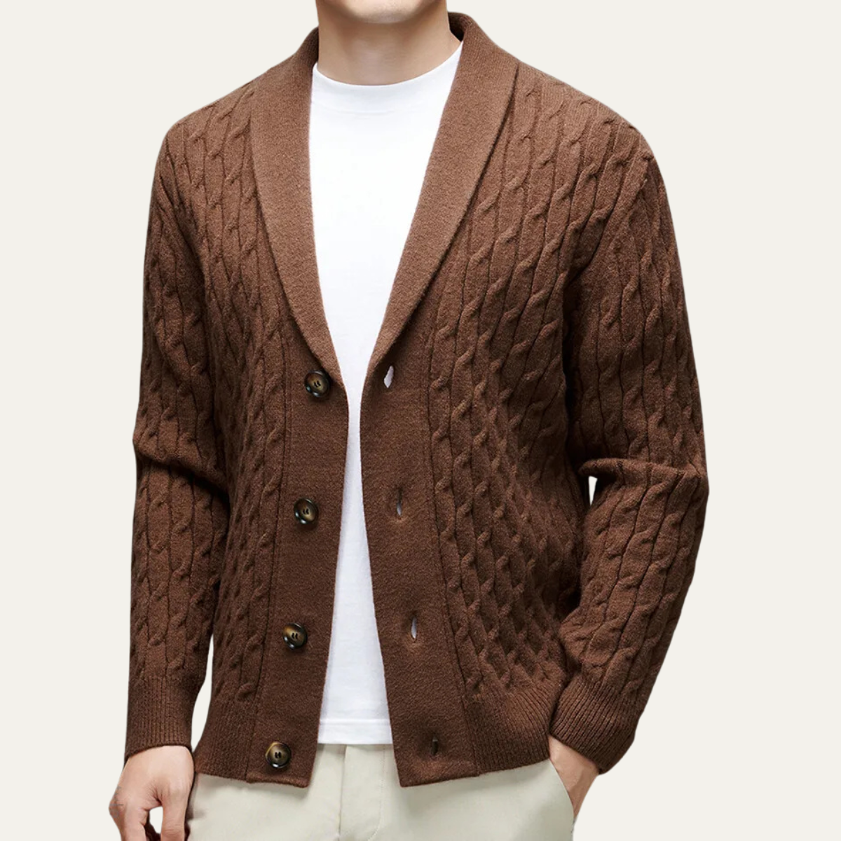 Stylish Men's Knit V Neck Sweater