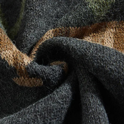 Classic Mens Retro Patterned Cardigan Sweater
