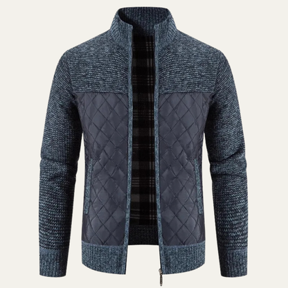 Stylish Men's Fitted Crew Neck Cozy Cardigan