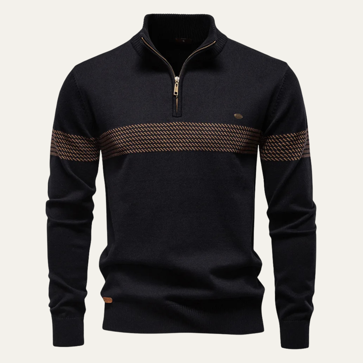 Relaxed Fit Men's Crew Neck Knit Sweater