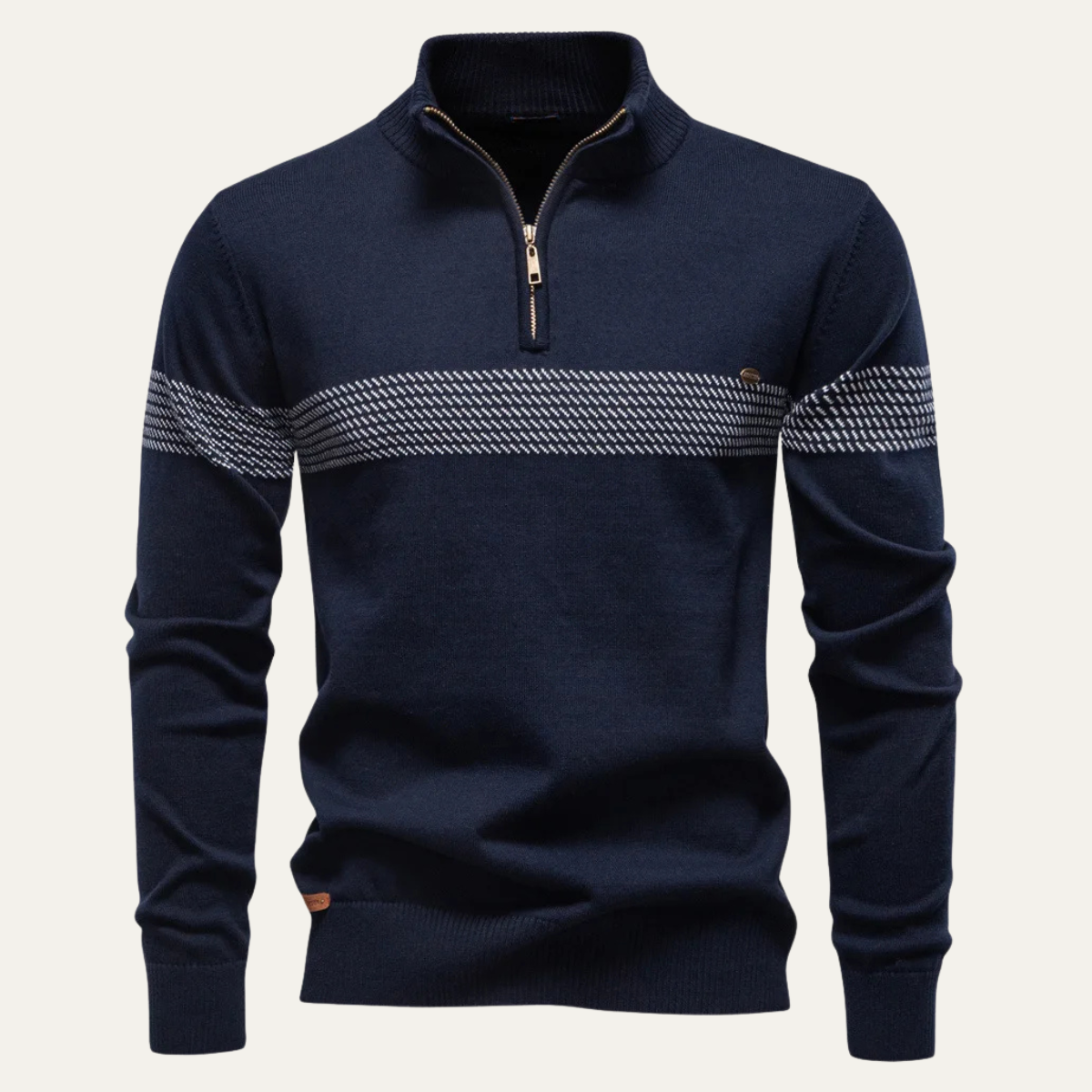 Relaxed Fit Men's Crew Neck Knit Sweater - Nocini