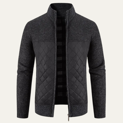 Stylish Men's Fitted Crew Neck Cozy Cardigan - Nocini