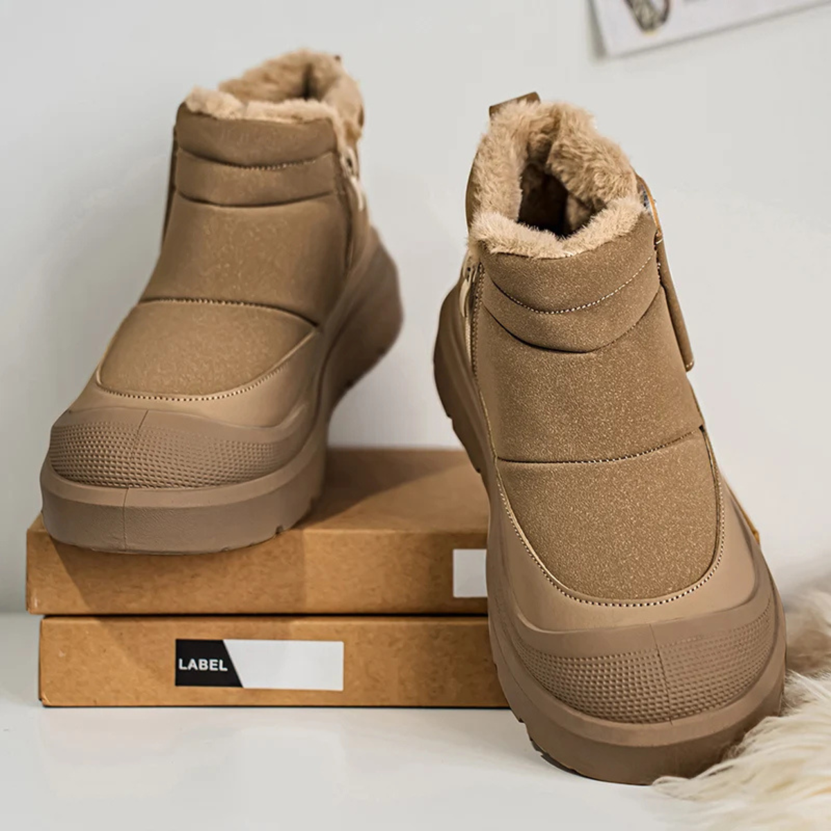 Warm Waterproof Insulated Men's Snow Boots
