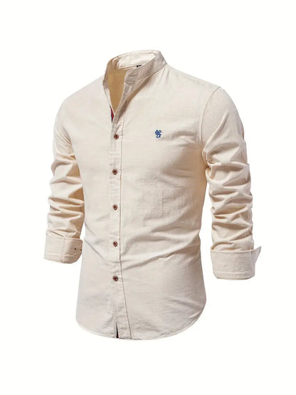 Classic Casual Long Sleeve Men's Button Shirt