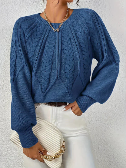 Soft Crew Neck Knitted Sweater