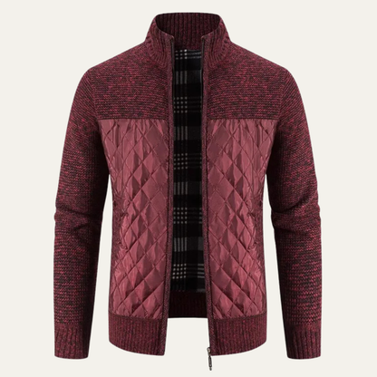 Stylish Men's Fitted Crew Neck Cozy Cardigan