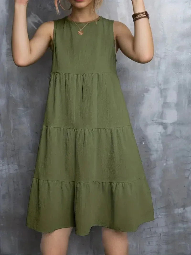 Summer Sleeveless Round Neck Dress