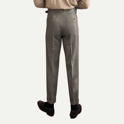 Classic Fit Straight Leg Smart Casual Pants for Men