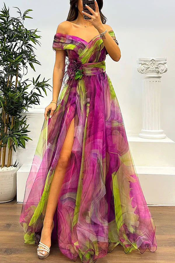 Elegant Formal Off The Shoulder Maxi Dress