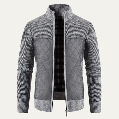 Stylish Men's Fitted Crew Neck Cozy Cardigan