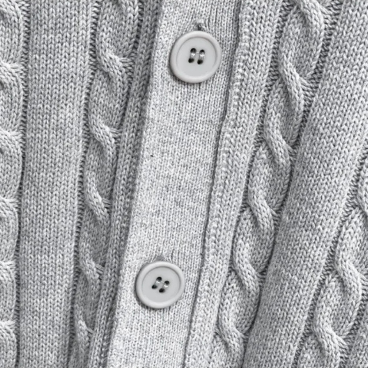 Men's Traditional Cable Knit Button Cardigan Sweater