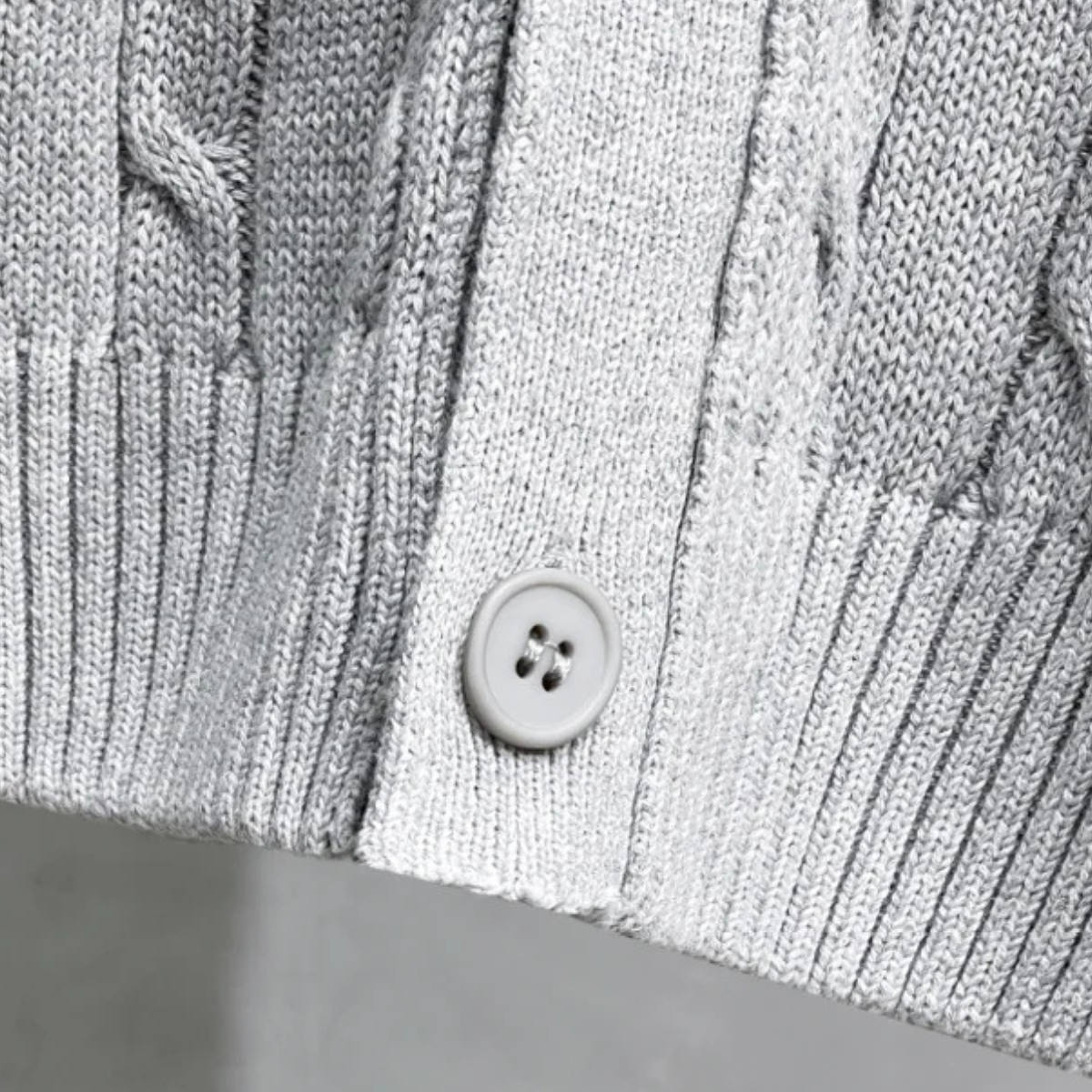 Men's Traditional Cable Knit Button Cardigan Sweater