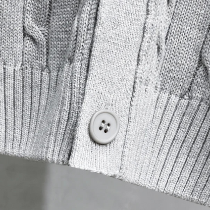 Men's Traditional Cable Knit Button Cardigan Sweater