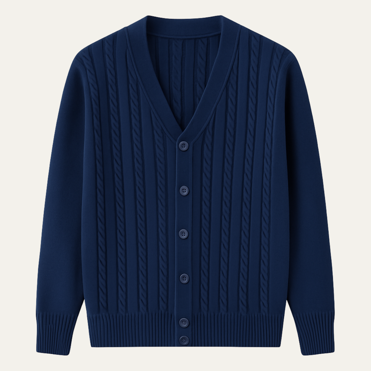 Men's Traditional Cable Knit Button Cardigan Sweater
