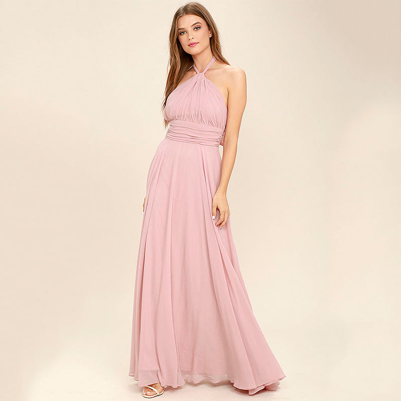 Elegant Long Formal Chiffon A-Line Dress - Nocini