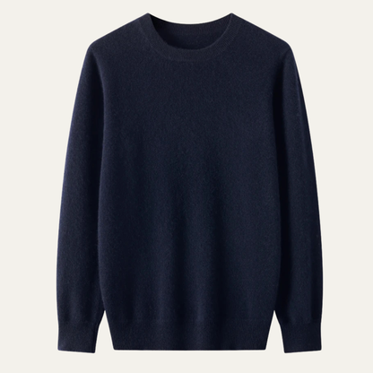 Classic Mens Warm Merino Wool Crew Neck Sweater