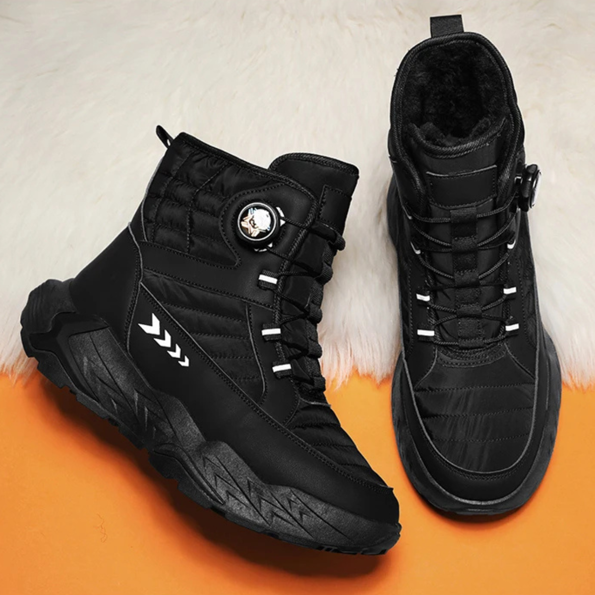 Warm Waterproof Insulated Snow Boots for Men
