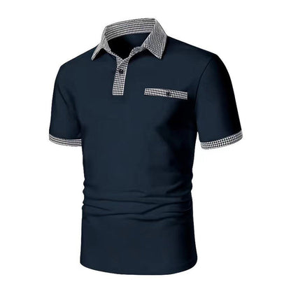 Casual Checkered Men's Polo Shirt