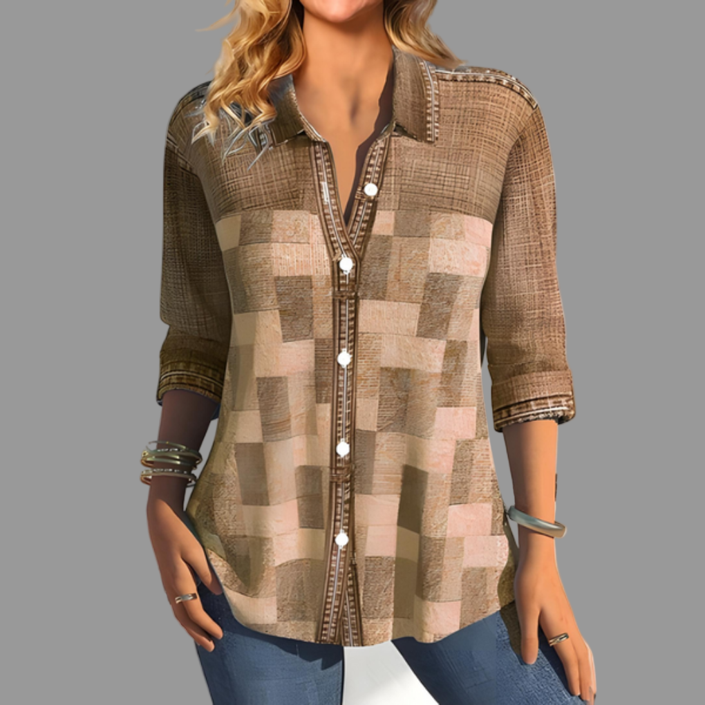 Classic Ladies Front Button Down Shirt - Olytrend